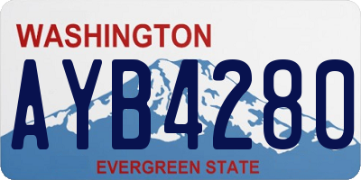 WA license plate AYB4280