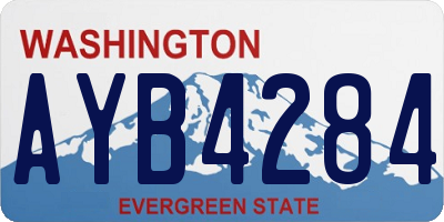 WA license plate AYB4284