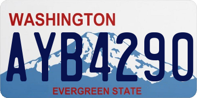 WA license plate AYB4290