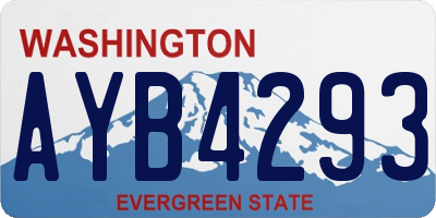 WA license plate AYB4293