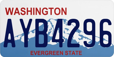 WA license plate AYB4296