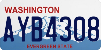 WA license plate AYB4308