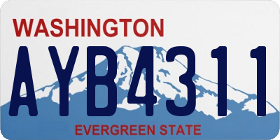 WA license plate AYB4311