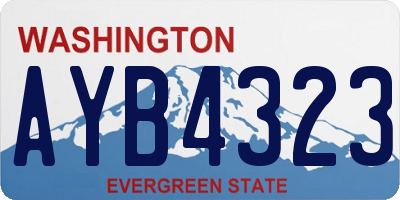 WA license plate AYB4323