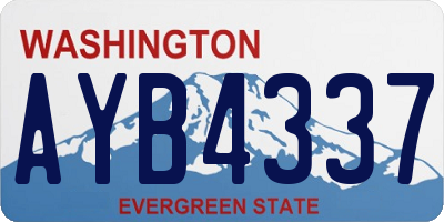WA license plate AYB4337