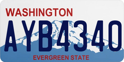 WA license plate AYB4340