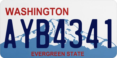 WA license plate AYB4341