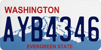 WA license plate AYB4346