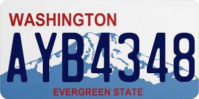 WA license plate AYB4348