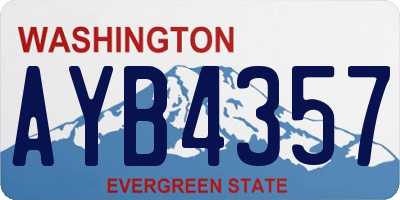 WA license plate AYB4357