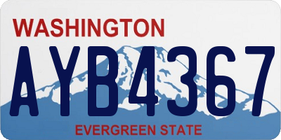 WA license plate AYB4367