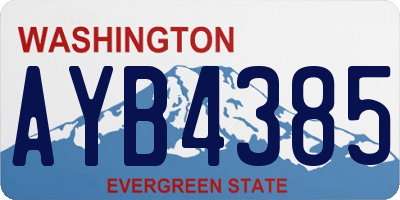 WA license plate AYB4385