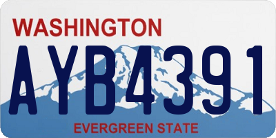 WA license plate AYB4391