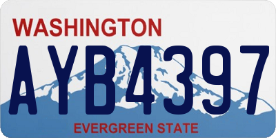 WA license plate AYB4397