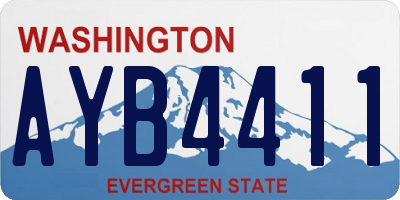 WA license plate AYB4411