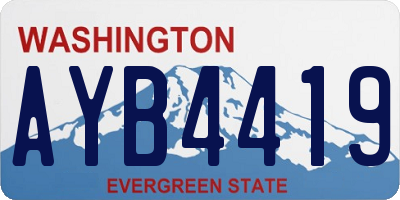 WA license plate AYB4419