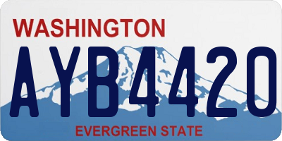 WA license plate AYB4420