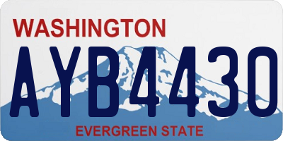 WA license plate AYB4430