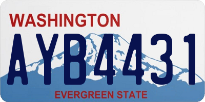 WA license plate AYB4431