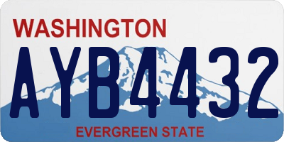 WA license plate AYB4432
