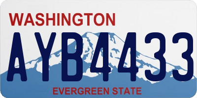 WA license plate AYB4433
