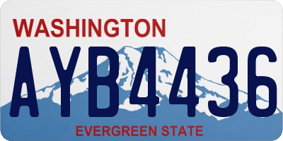 WA license plate AYB4436