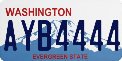 WA license plate AYB4444