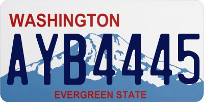 WA license plate AYB4445