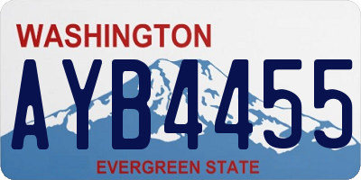 WA license plate AYB4455