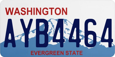 WA license plate AYB4464