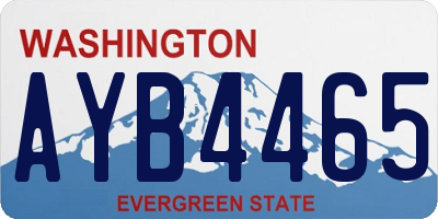 WA license plate AYB4465