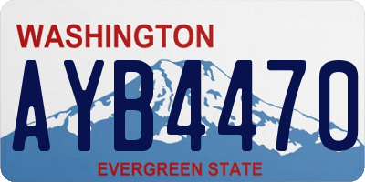 WA license plate AYB4470