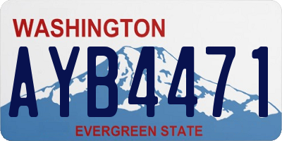 WA license plate AYB4471