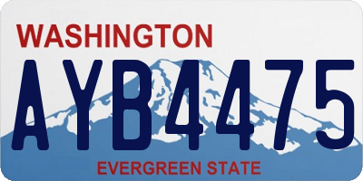 WA license plate AYB4475