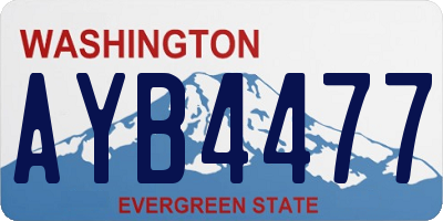 WA license plate AYB4477