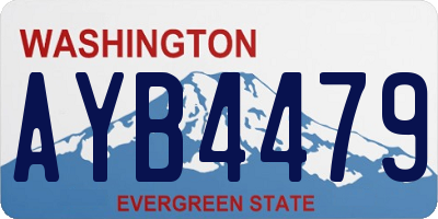 WA license plate AYB4479