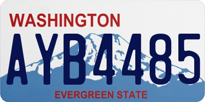 WA license plate AYB4485