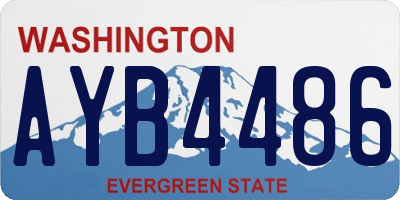 WA license plate AYB4486