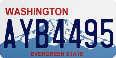 WA license plate AYB4495