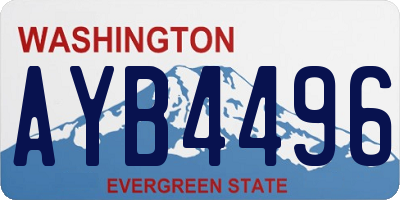 WA license plate AYB4496