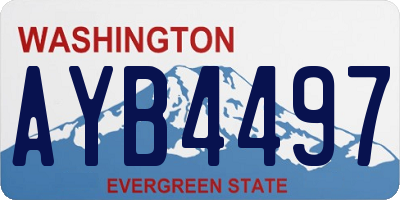 WA license plate AYB4497