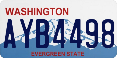 WA license plate AYB4498
