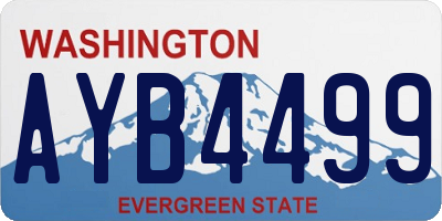 WA license plate AYB4499