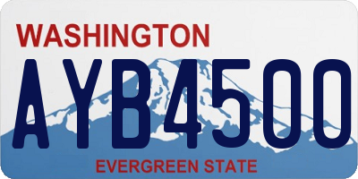 WA license plate AYB4500