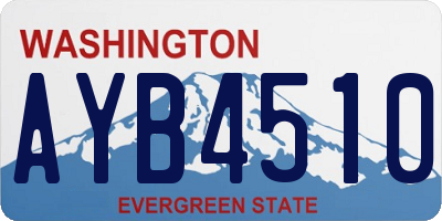 WA license plate AYB4510