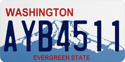 WA license plate AYB4511