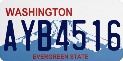 WA license plate AYB4516