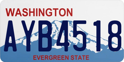 WA license plate AYB4518