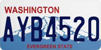 WA license plate AYB4520