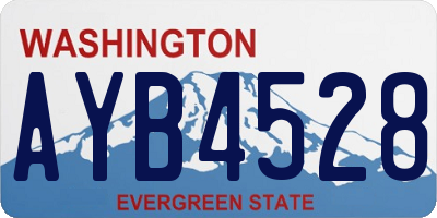 WA license plate AYB4528